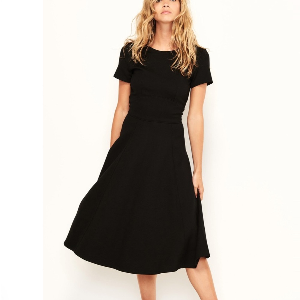 BA&SH black Maisy midi dress Size 1 (0-2) EUC
